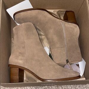 Portland Leather Taupe Suede Ankle Boots